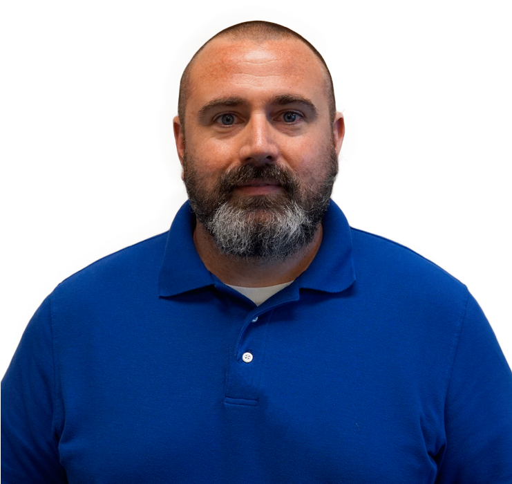 Bearded Gentlemanin Blue Polo Shirt PNG Image