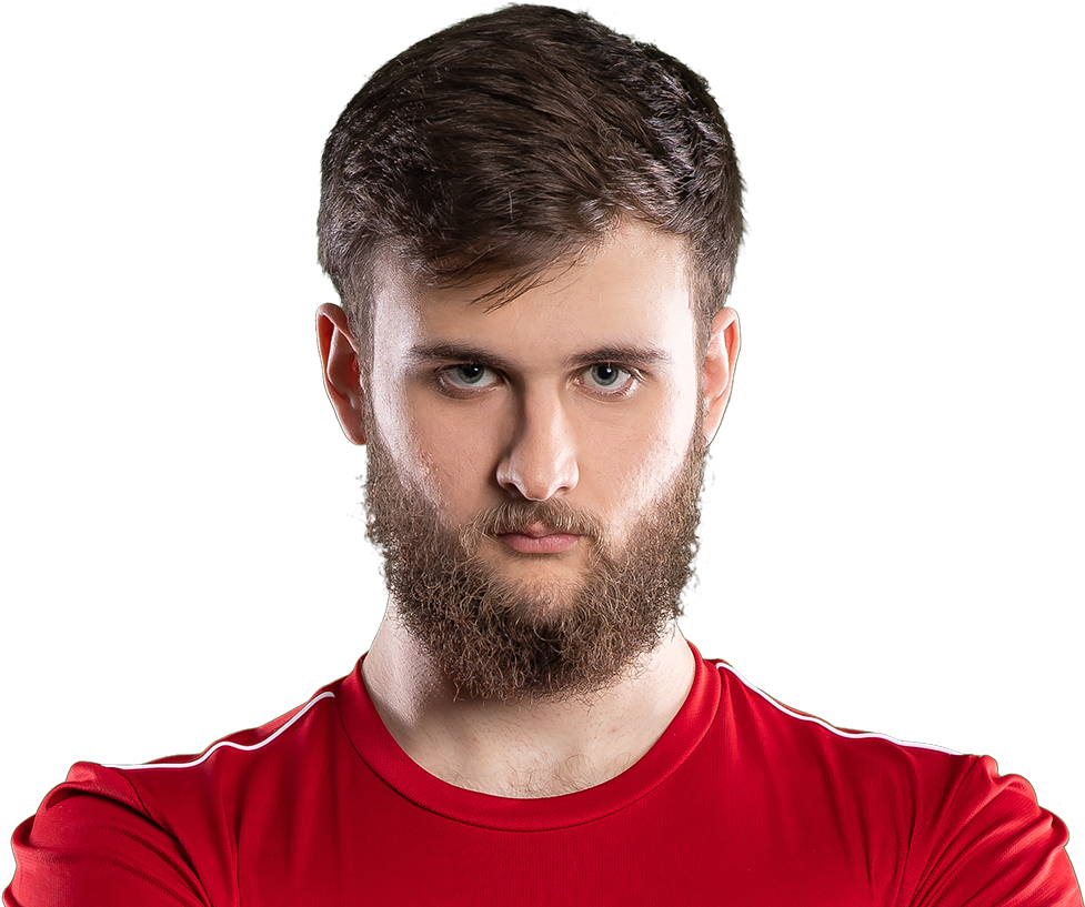 Bearded Manin Red Shirt PNG Image