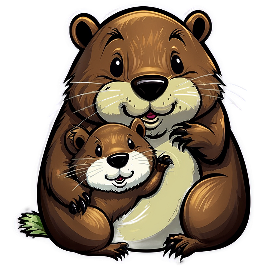 Beaver Family Clipart Png Cbe PNG Image