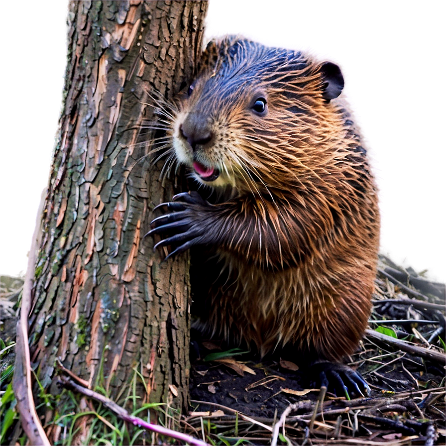 Beaver Feeding On Bark Png Odj69 PNG Image