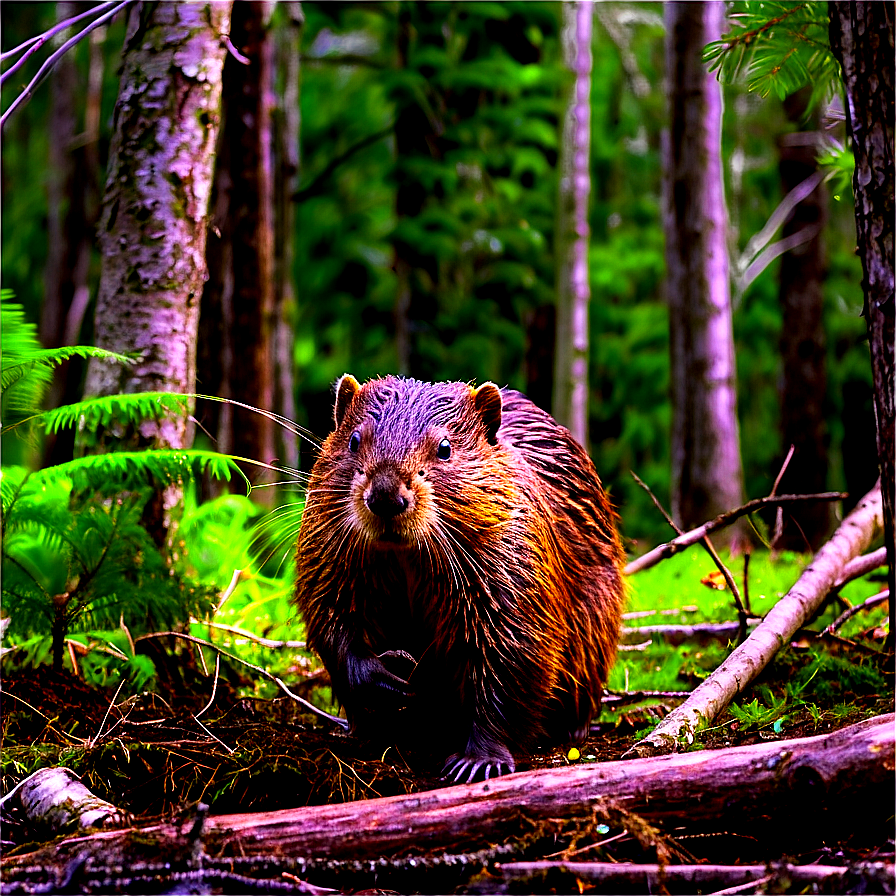 Beaver In Forest Setting Png 17 PNG Image