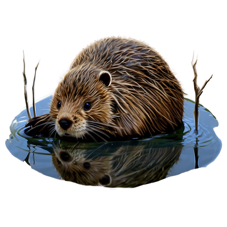 Beaver Lodge Illustration Png Mky PNG Image