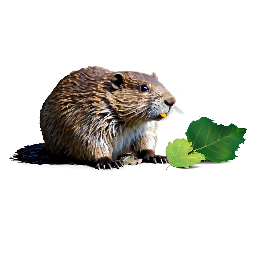 Beaver With Leaf Png 05242024 PNG Image