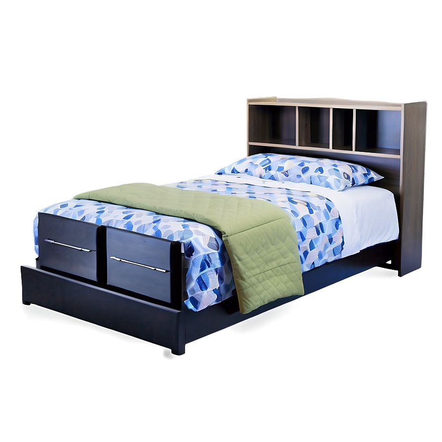 Bed With Bookcase Headboard Png 89 PNG Image