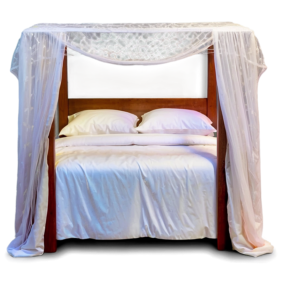 Bed With Canopy Net Png 05042024 PNG Image