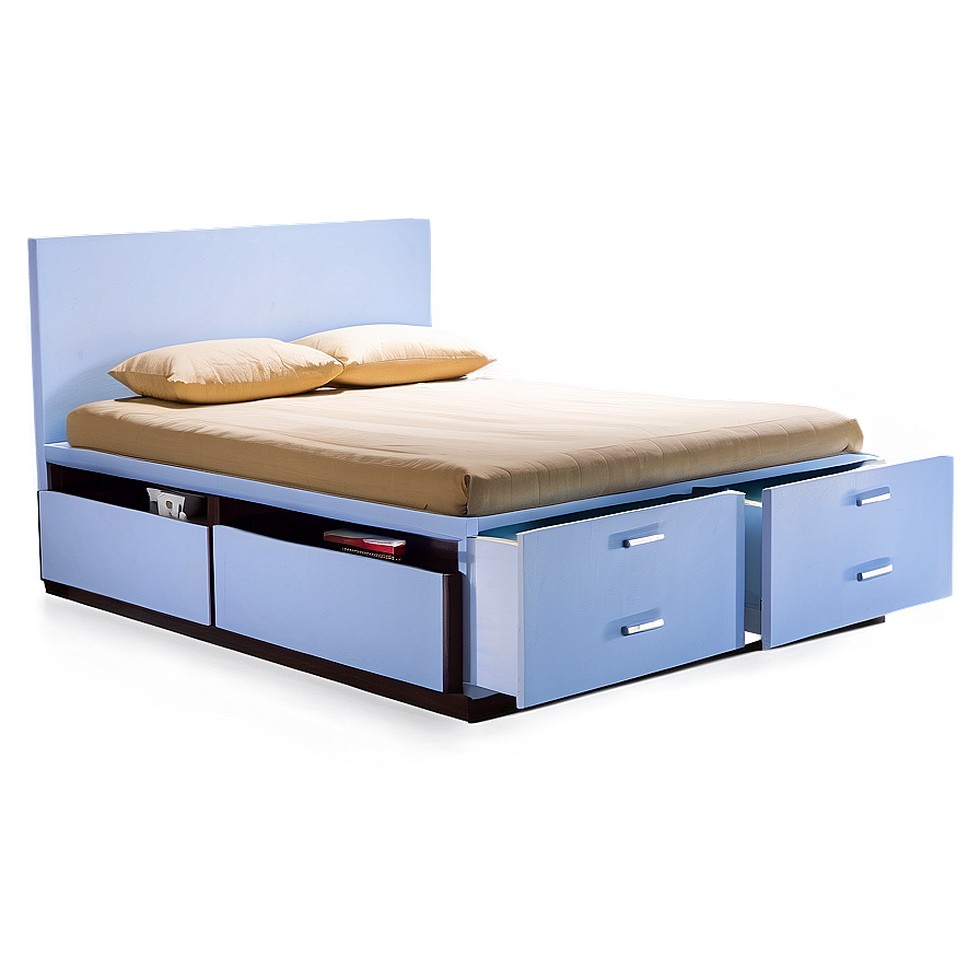 Bed With Drawers Underneath Png Jge PNG Image