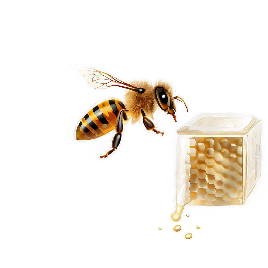 Bee And Honey Png Eui24 PNG Image