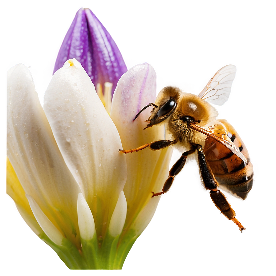 Bee Enjoying Nectar Png Aoa PNG Image