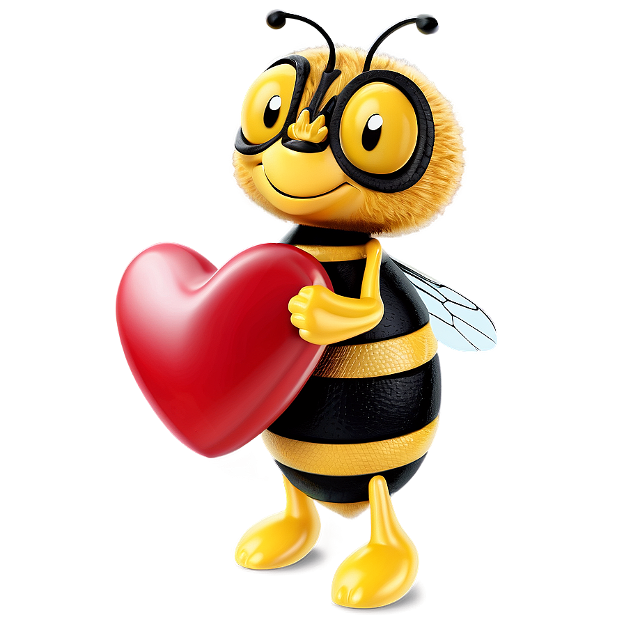 Bee With Heart Png Gqe94 PNG Image