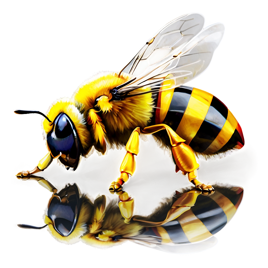 Bee With Stripes Png 06252024 PNG Image