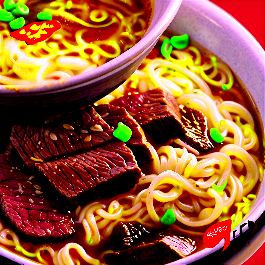 Beef Ramen Noodles Png 06122024 PNG Image