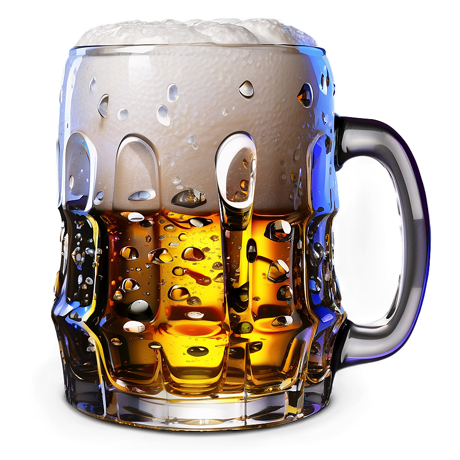 Beer Mug With Droplets Png 4 PNG Image