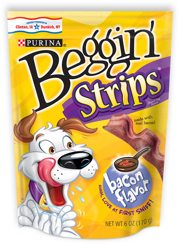 Beggin Strips Bacon Flavored Dog Treats Package PNG Image