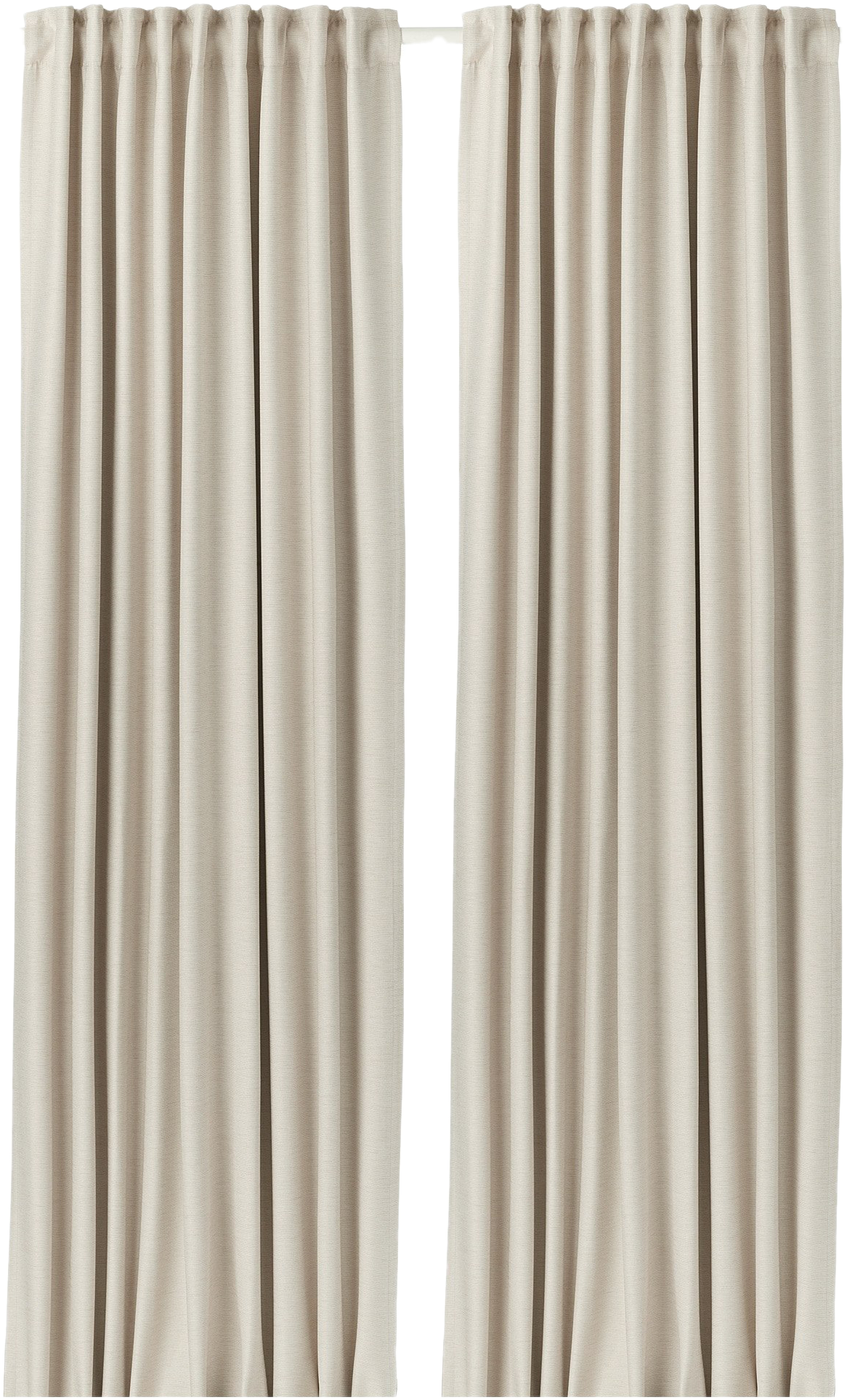 Beige Curtains Window Treatment PNG Image