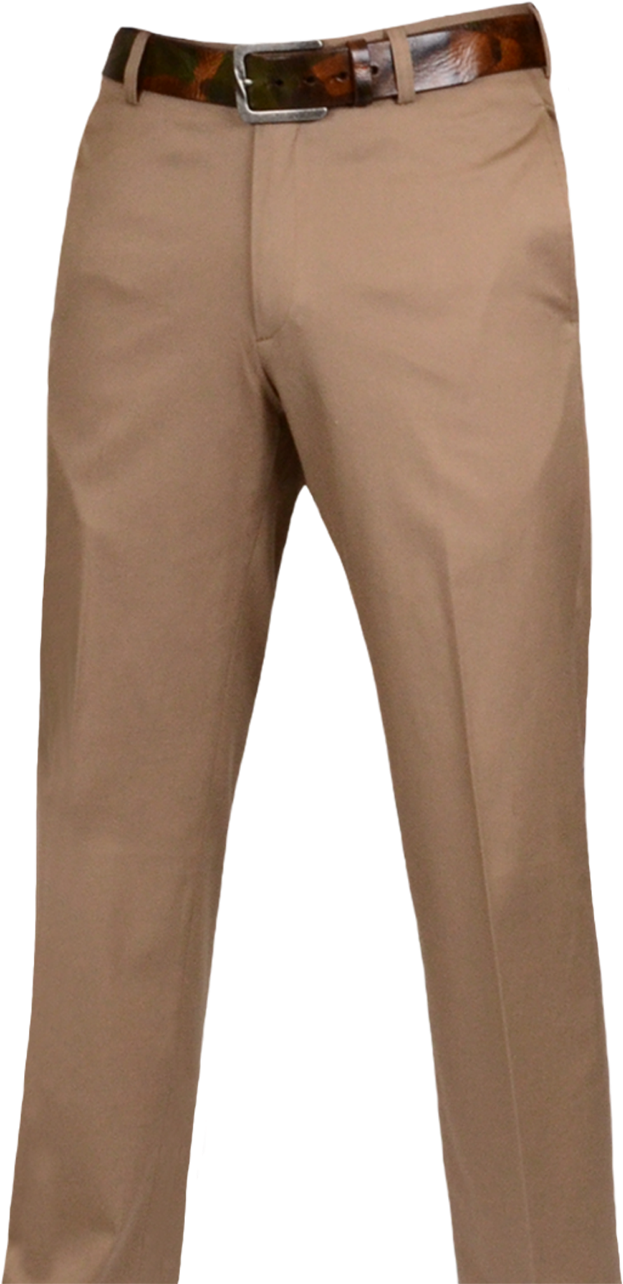 Beige Dress Pantswith Belt PNG Image