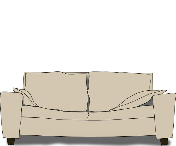 Beige Sofa Illustration PNG Image