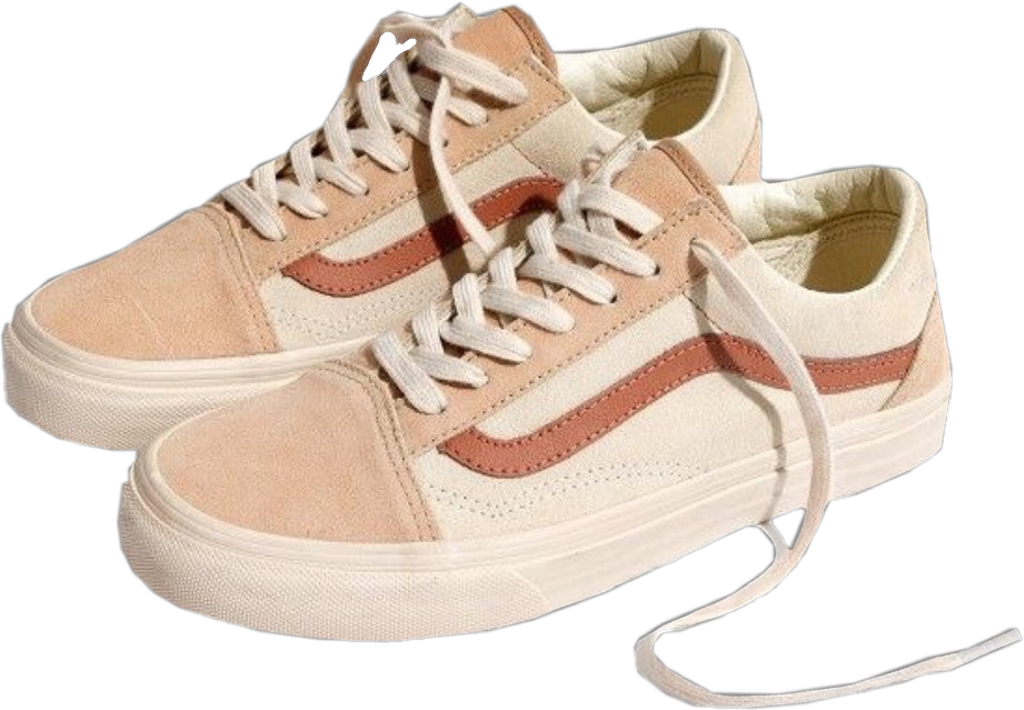 Beige Vans Sneakers Isolated PNG Image