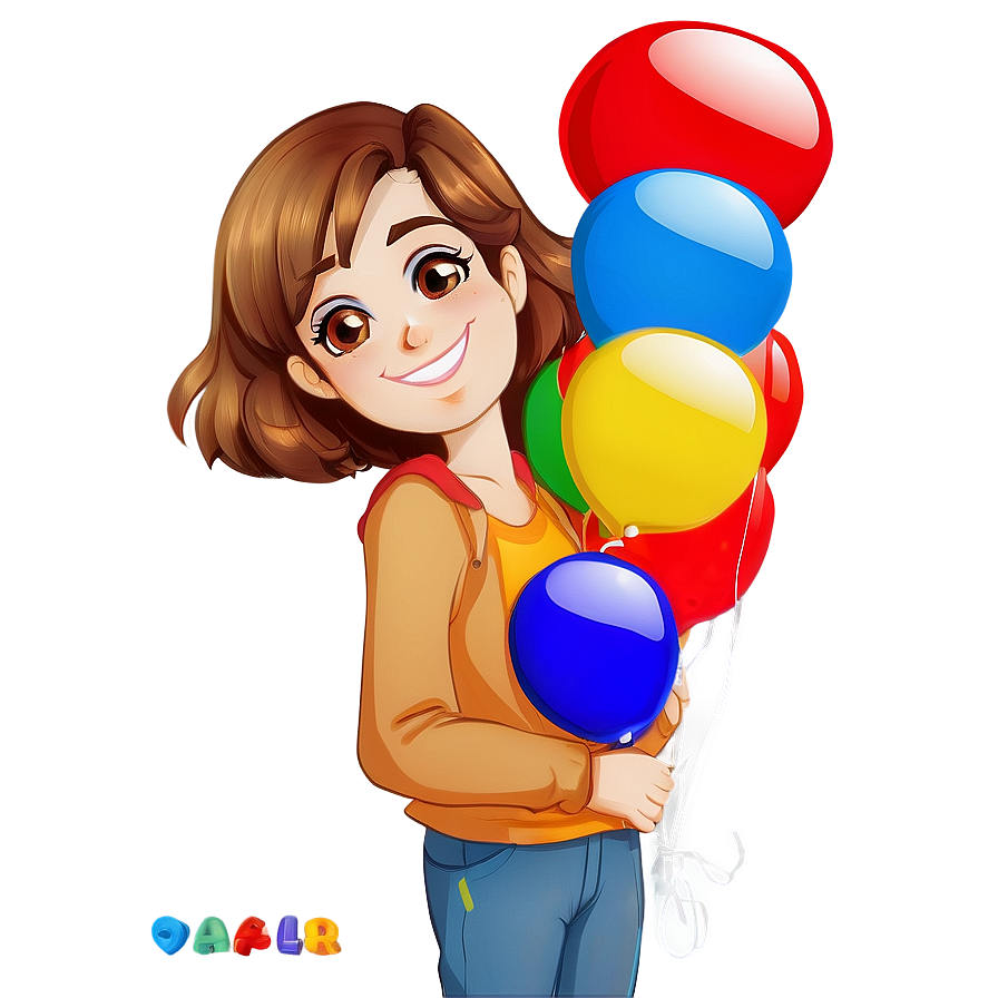 Bella With Balloons Png Wiw PNG Image