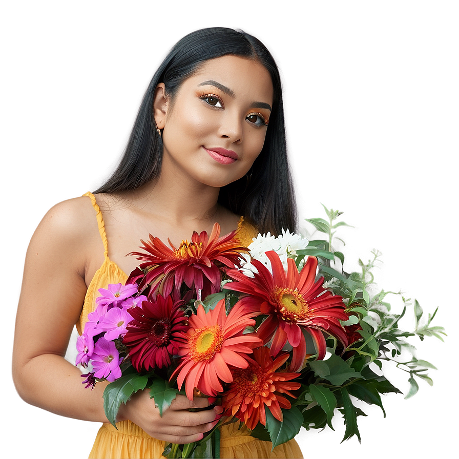 Bella With Flowers Png 58 PNG Image