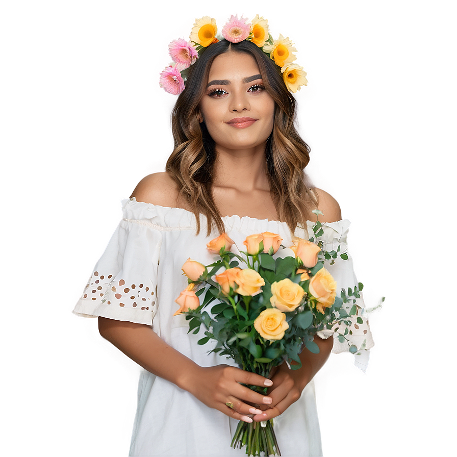 Bella With Flowers Png Tui23 PNG Image