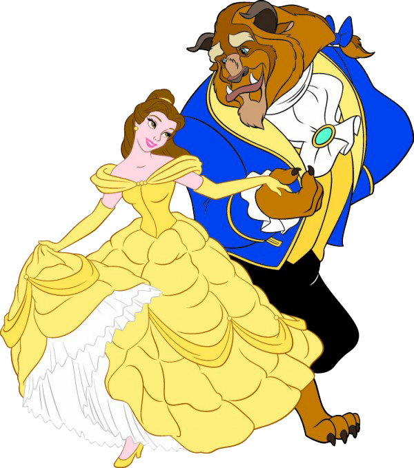 Belleand Beast Dancing PNG Image