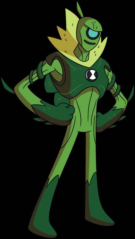 Ben_10_ Alien_ X L R8_ Standing_ Pose PNG Image