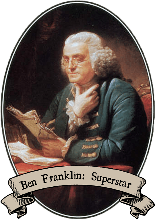 Ben Franklin Superstar Portrait PNG Image