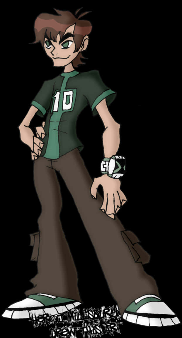 Ben10 Standing Pose PNG Image