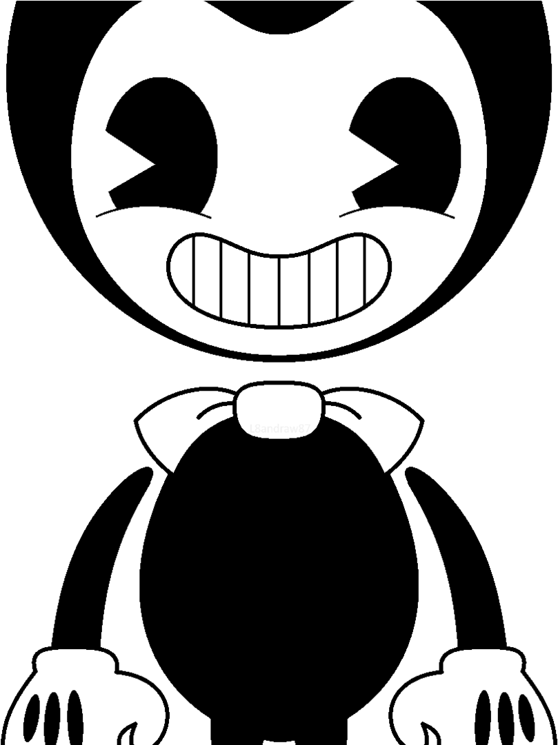 Bendy Cartoon Character Smile PNG Image