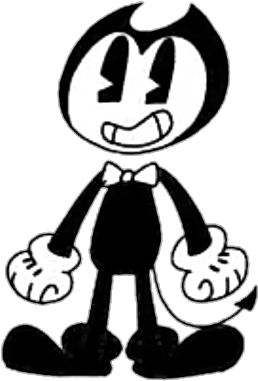 Bendy Cartoon Character Standing PNG Image