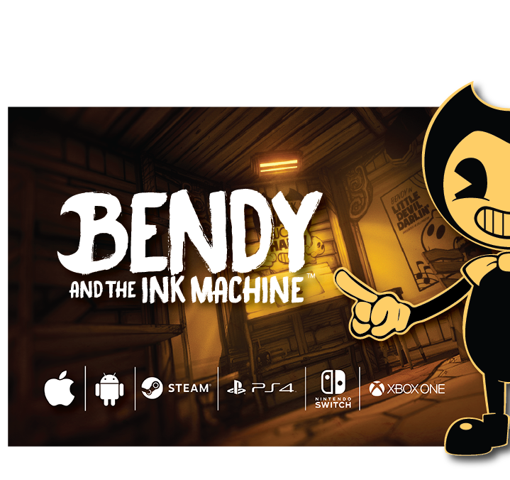 Bendyandthe Ink Machine Game Promotion PNG Image