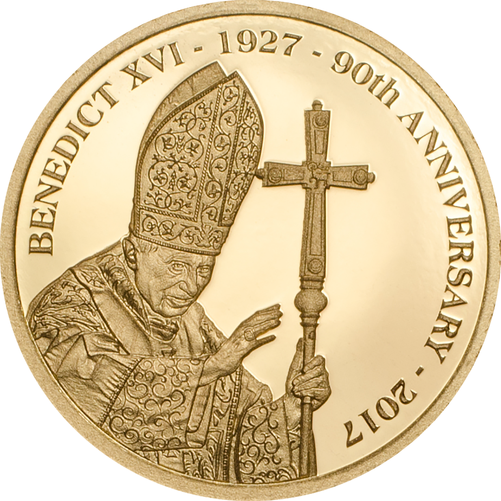 Benedict X V I90th Anniversary Coin PNG Image