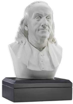 Benjamin Franklin Bust Sculpture PNG Image