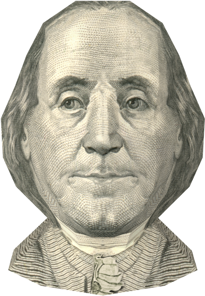 Benjamin Franklin Currency Portrait PNG Image