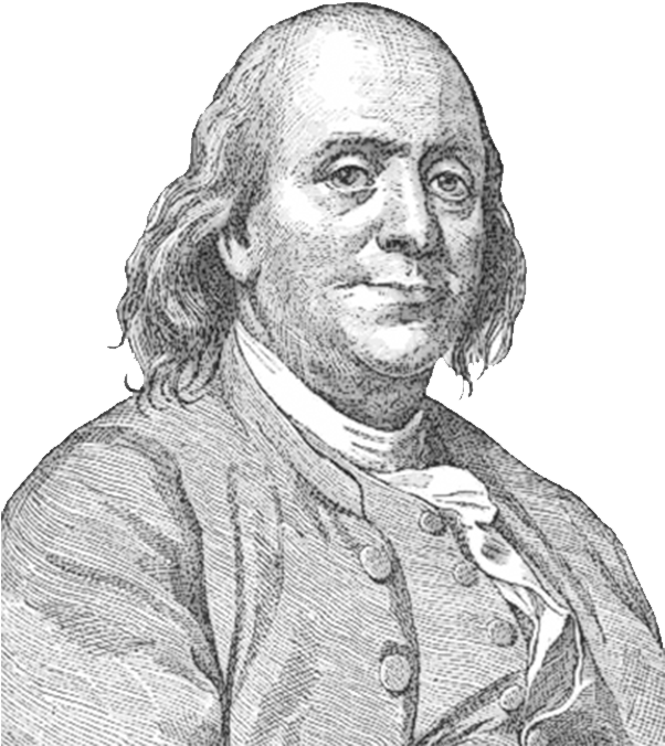 Benjamin Franklin Portrait PNG Image