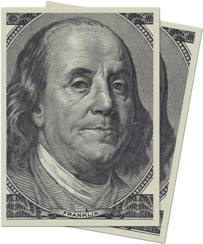 Benjamin Franklin100 Dollar Bills Fanned Out PNG Image