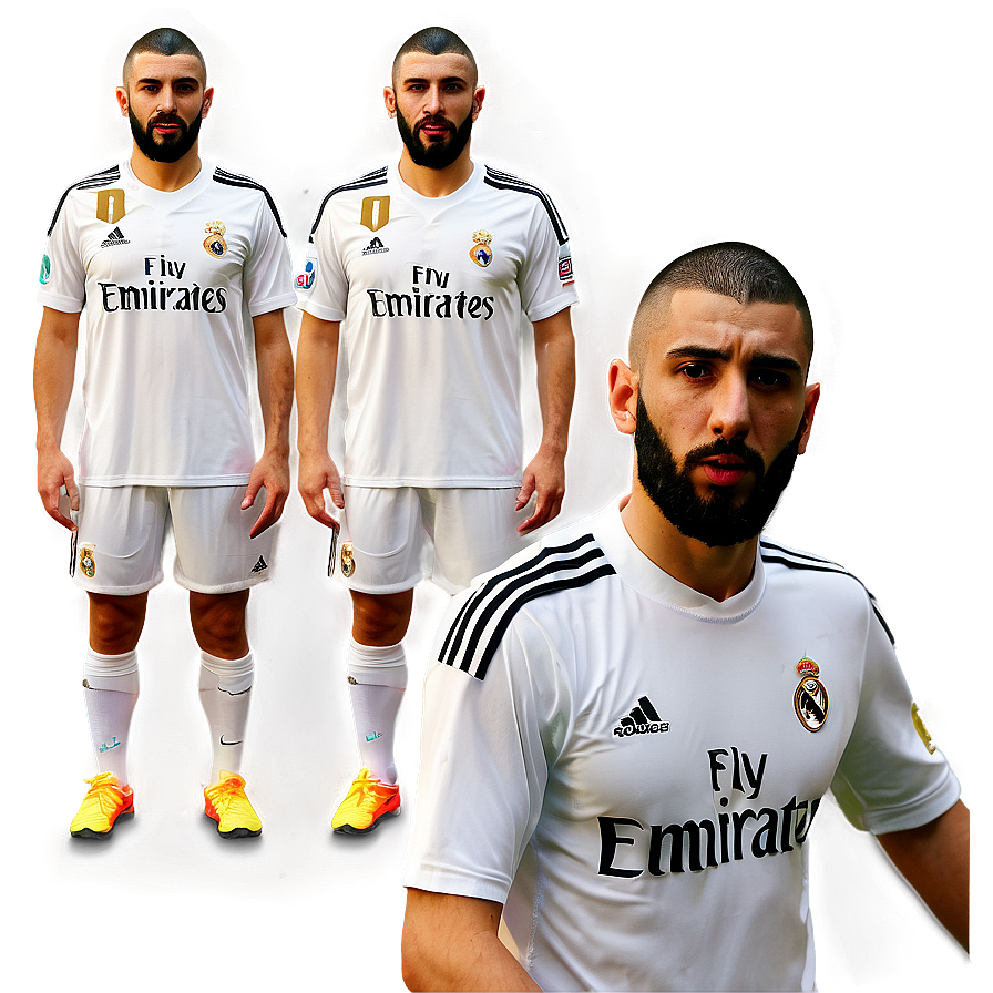 Benzema Real Madrid Uniform Png Ftq49 PNG Image