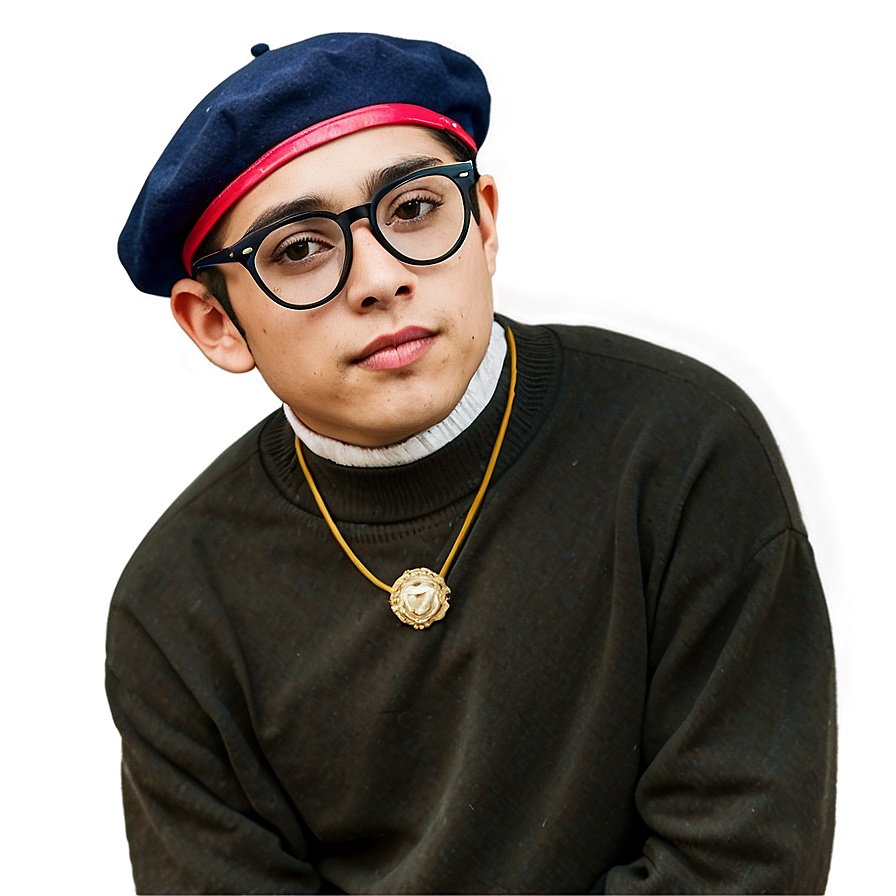 Beret And Glasses Look Png Doj18 PNG Image