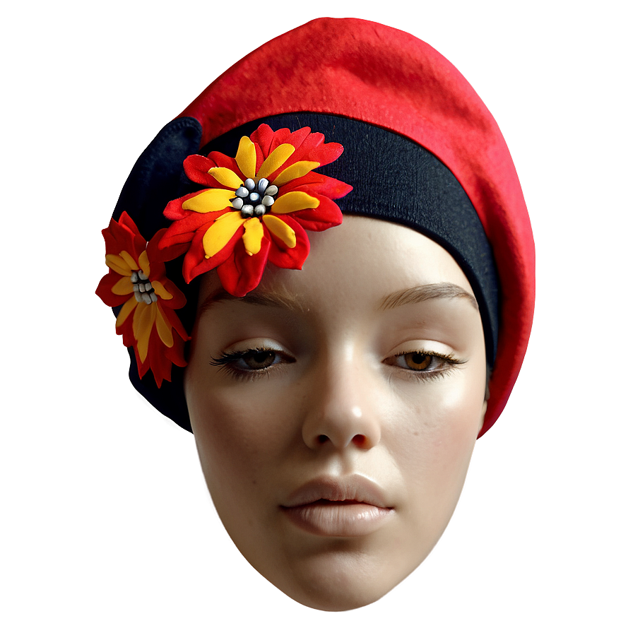 Beret With Flower Png Nno PNG Image