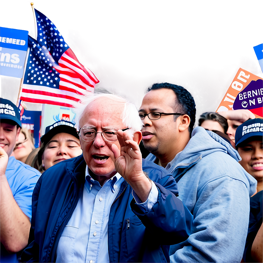 Bernie Sanders Crowd Cheers Png Quh PNG Image