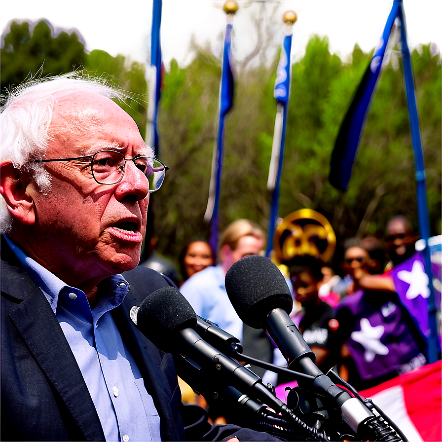 Bernie Sanders Rally Speech Png 06242024 PNG Image