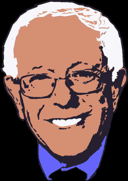 Bernie Sanders Vector Portrait PNG Image