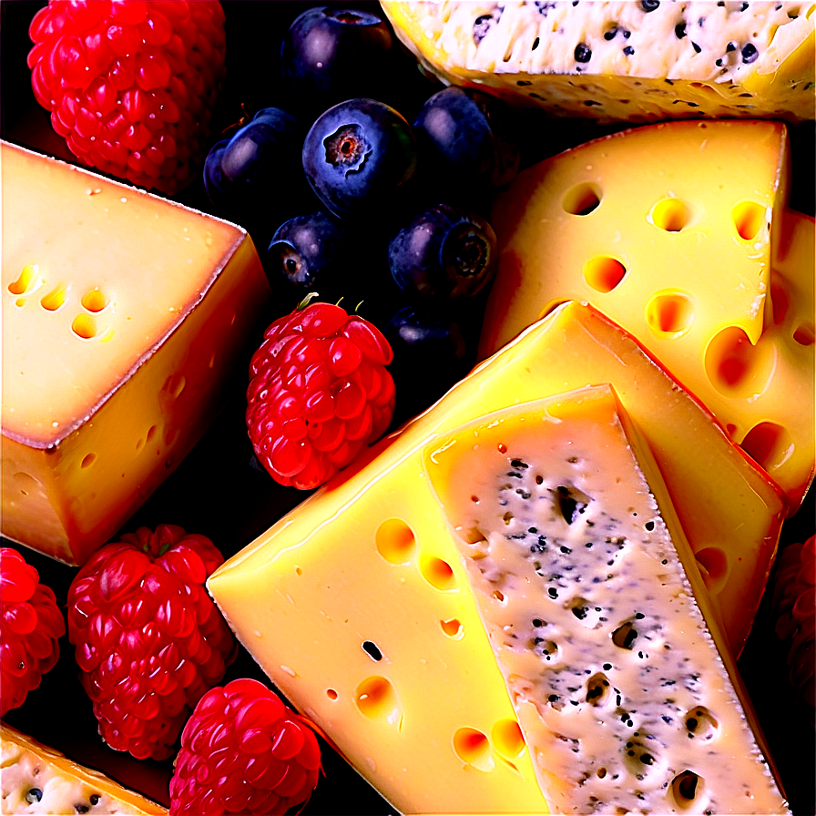 Berries And Cheese Platter Png Ccc35 PNG Image