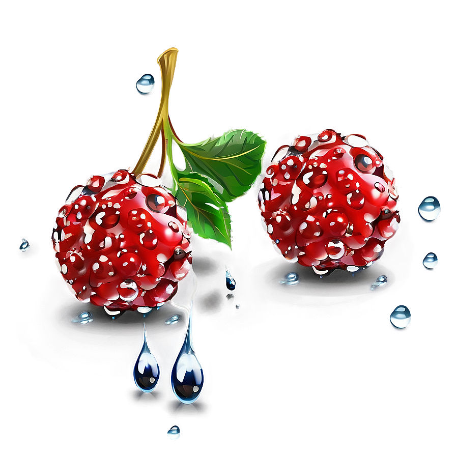 Berries With Dew Drops Png 06122024 PNG Image