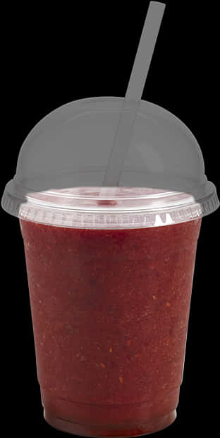 Berry Smoothie Plastic Cup PNG Image