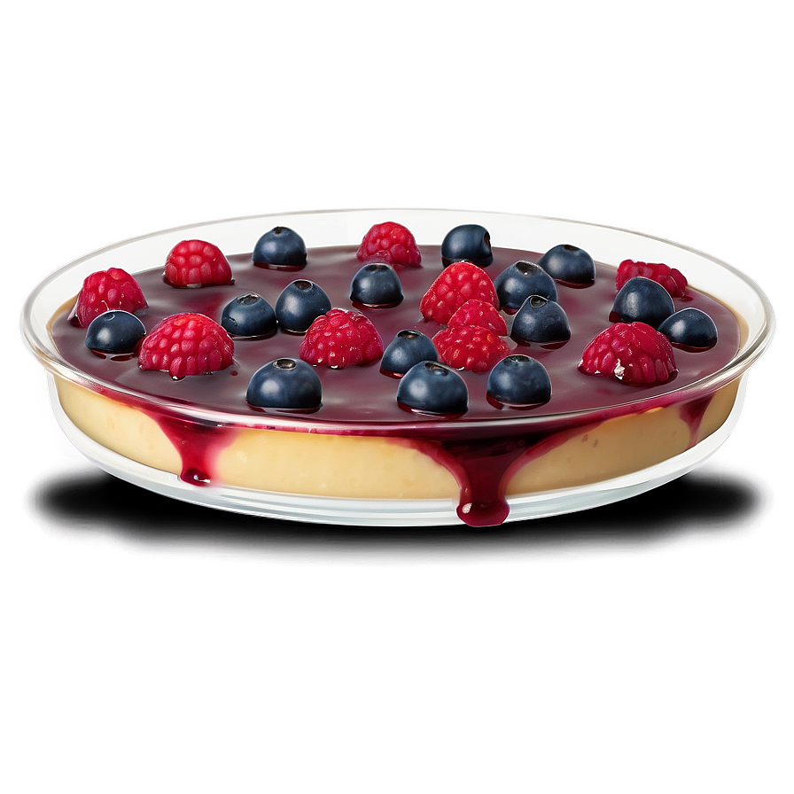 Berry-topped Flan Dessert Png 06132024 PNG Image