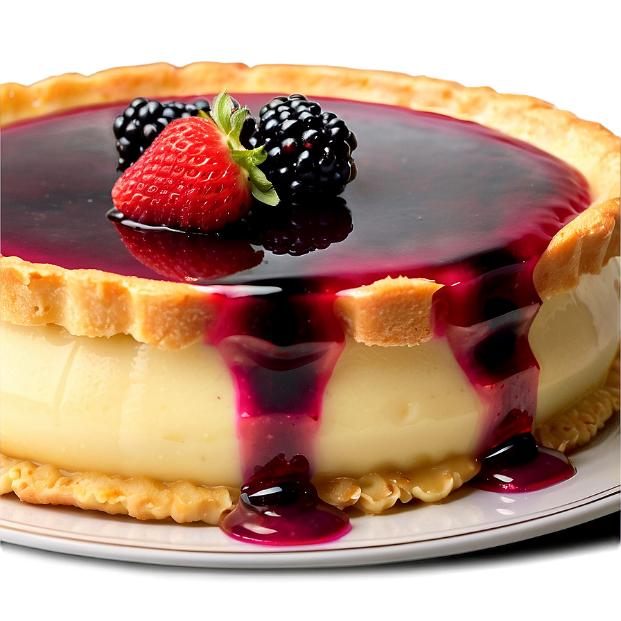 Berry-topped Flan Dessert Png 85 PNG Image