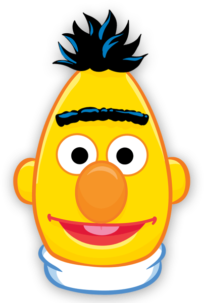 Bert Portrait Sesame Street Character PNG Image