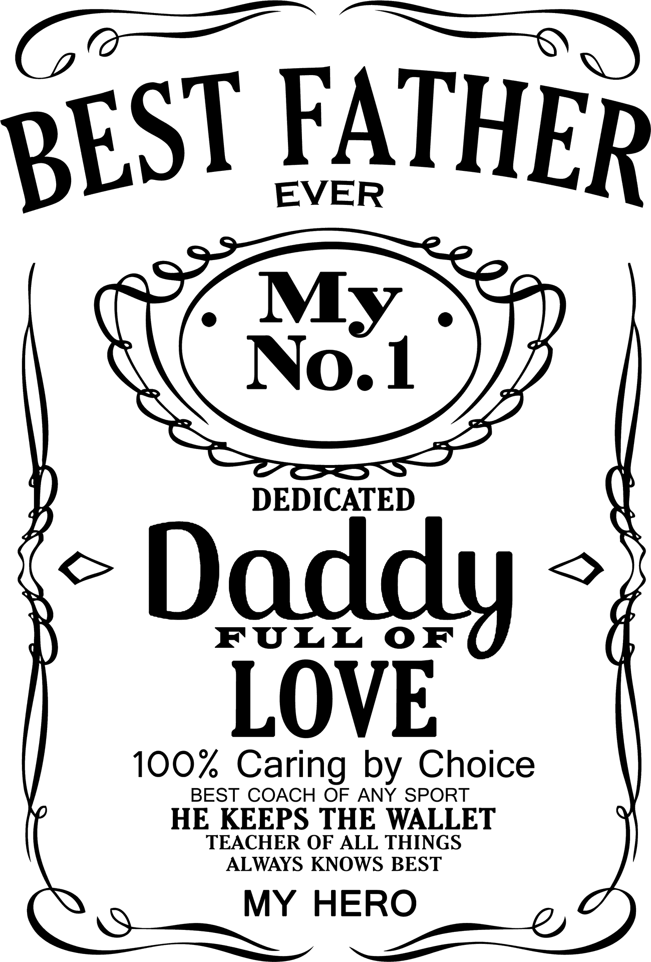 Best Father Ever Appreciation Graphic PNG Image