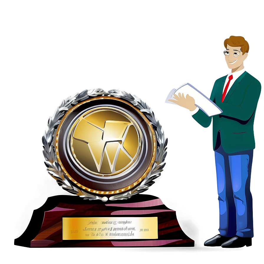 Best Salesperson Trophy Png Lhe67 PNG Image